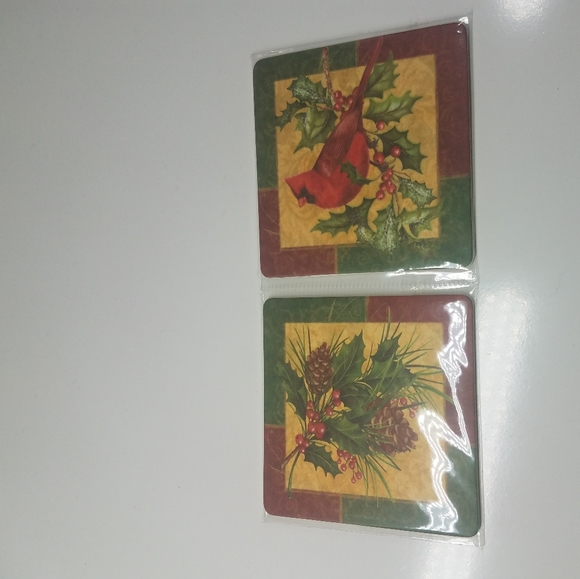 Christmas Holiday Winter Table Runner and Coasters - Picture 2 of 5